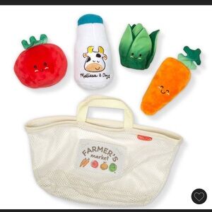 Melissa & Doug Plush Farmer's Market Set - Red, Green, Orange